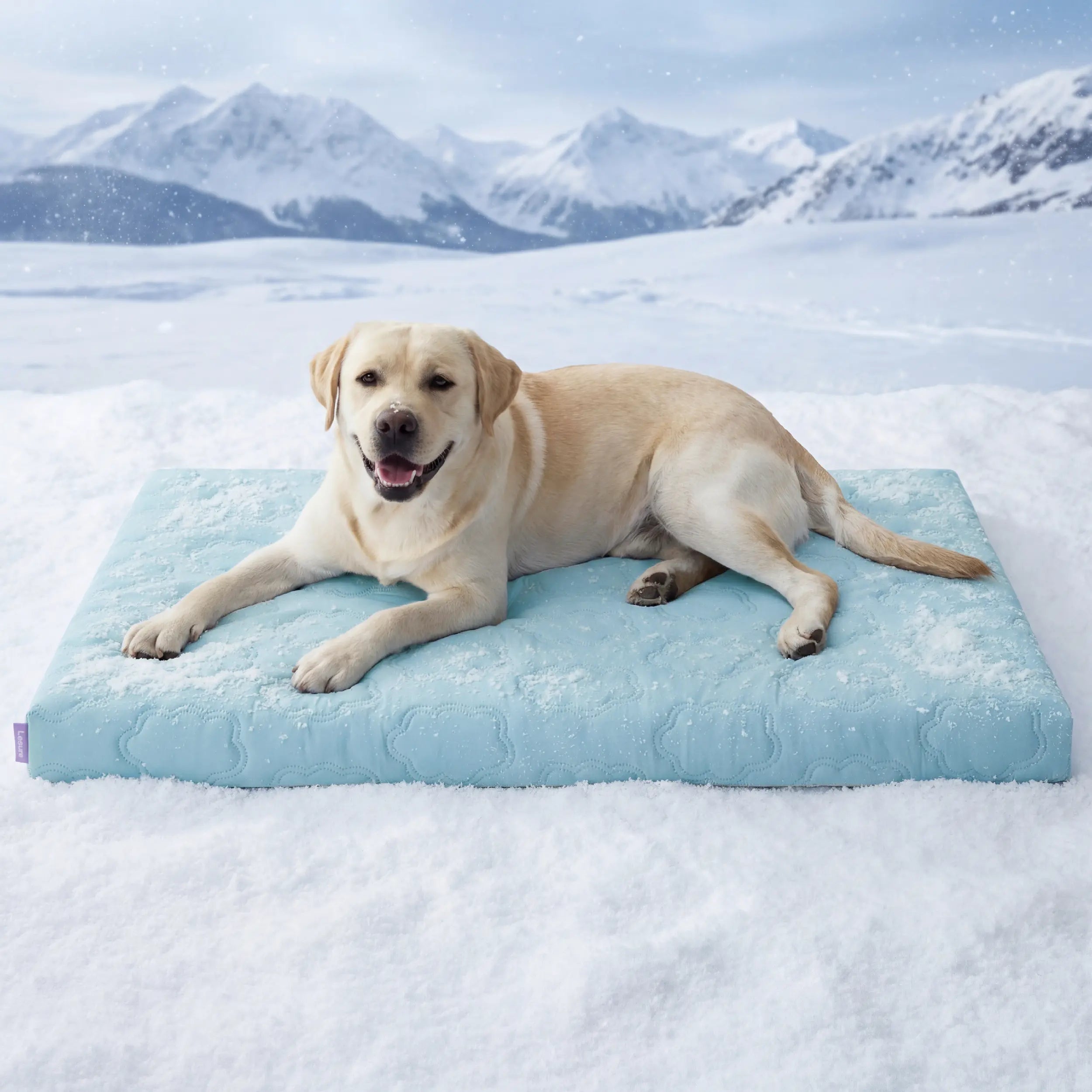 Lesure Orthopedic Cooling Mat for Extra Large Dogs – Q-Max>0.5 Cooling Technology with Washable Cover and Non-Slip Egg Crate Foam Design