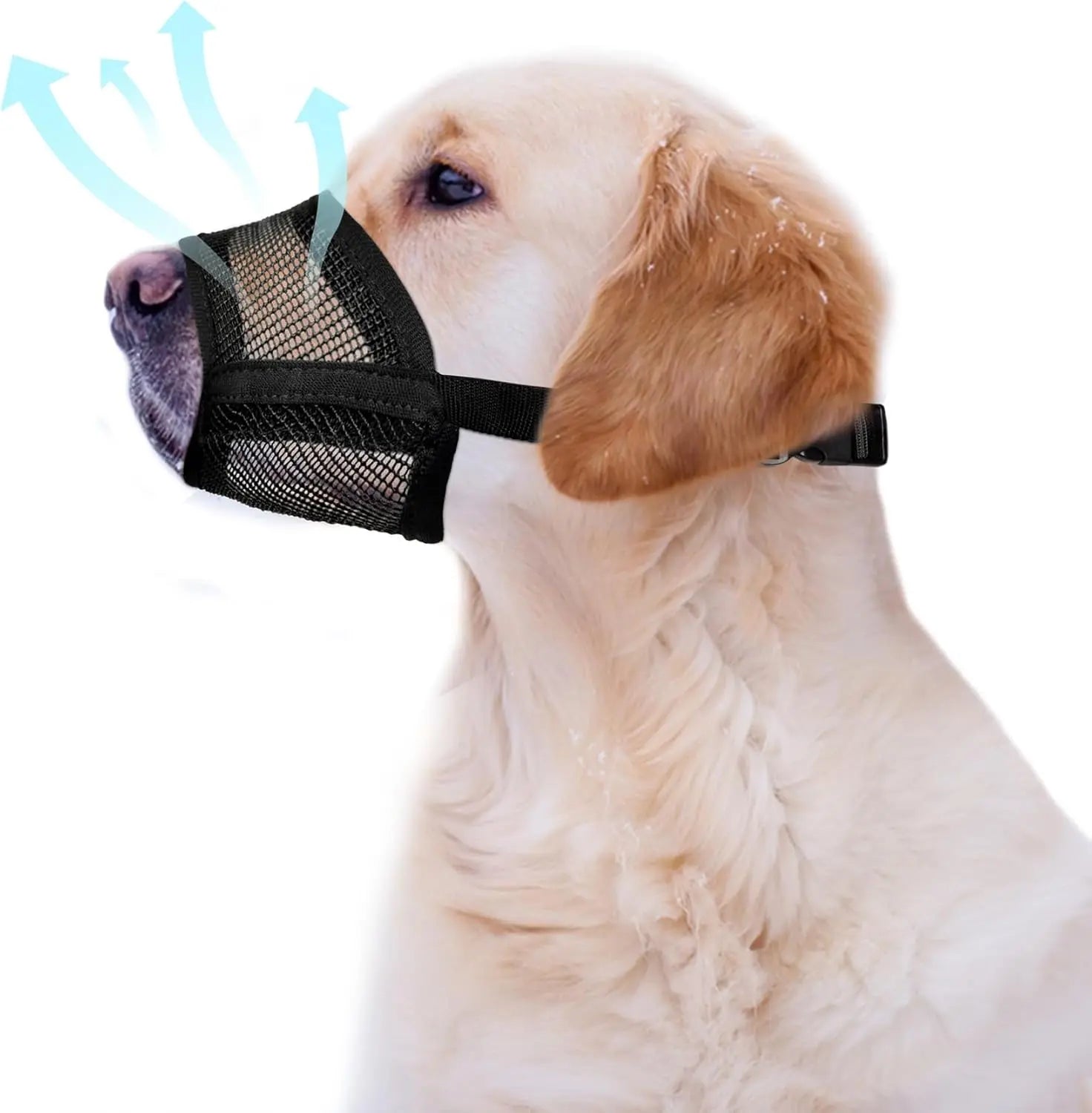 Adjustable Air Mesh Dog Muzzle for Various Breeds | Prevents Biting, Scavenging, Licking, and Chewing