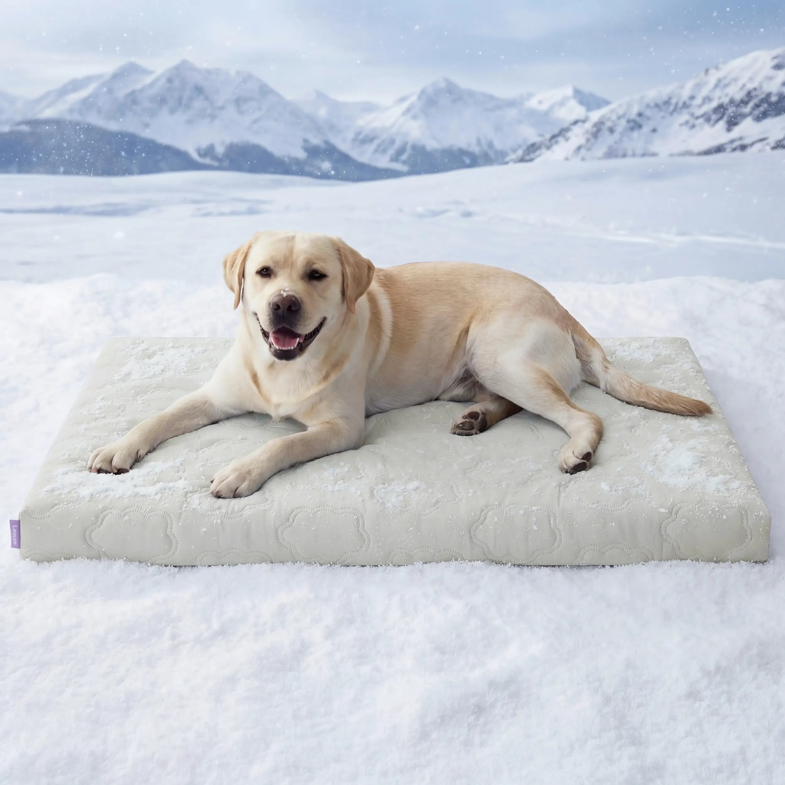 Lesure Orthopedic Cooling Mat for Extra Large Dogs – Q-Max>0.5 Cooling Technology with Washable Cover and Non-Slip Egg Crate Foam Design