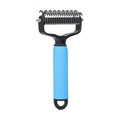 Double-Sided Dematting Comb and Deshedding Brush for Cats and Long-Haired Dogs, Effective Undercoat Rake for Matted Fur Removal