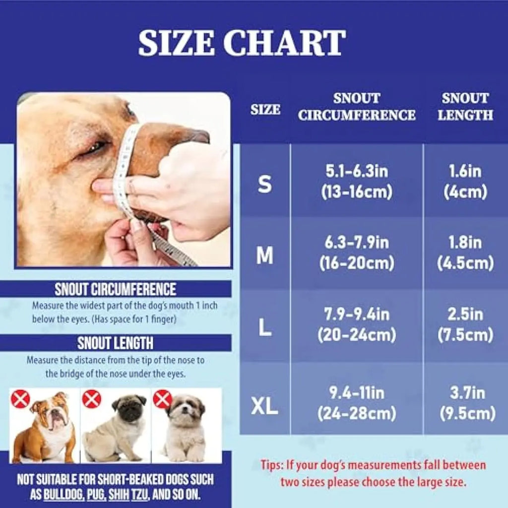 Adjustable Air Mesh Dog Muzzle for Various Breeds | Prevents Biting, Scavenging, Licking, and Chewing