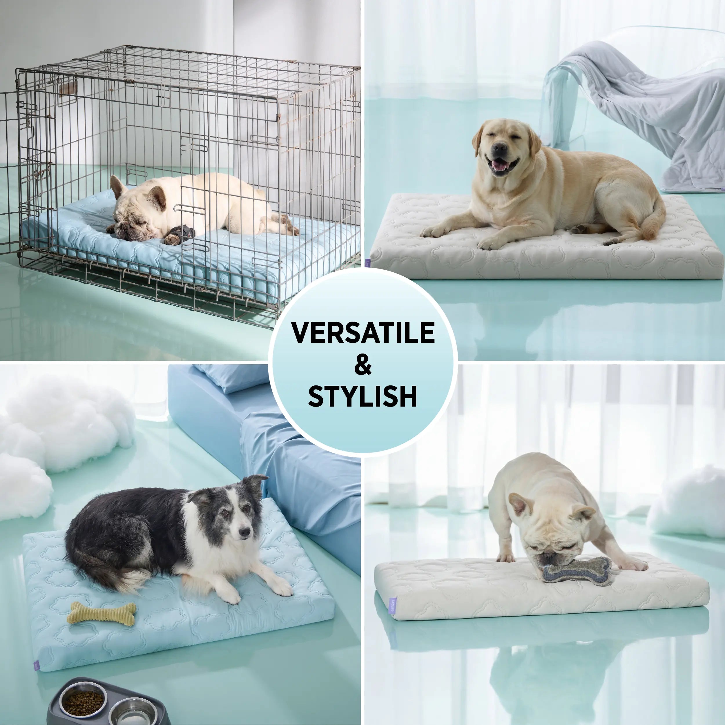 Lesure Orthopedic Cooling Mat for Extra Large Dogs – Q-Max>0.5 Cooling Technology with Washable Cover and Non-Slip Egg Crate Foam Design